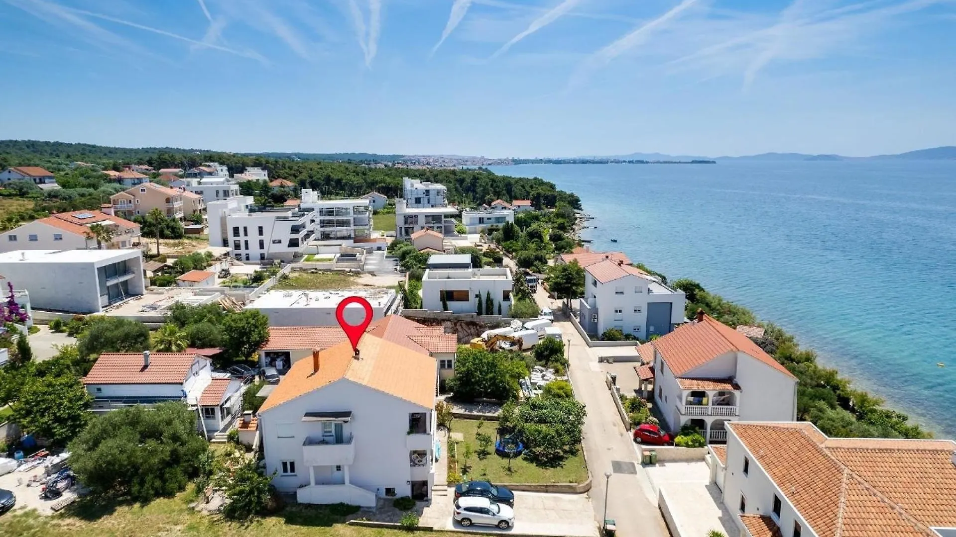 Geraeumige Ferienwohnung Im Erdgeschoss Mit Meerblick Vom Privaten Balkon 0*, Kozino Croatia